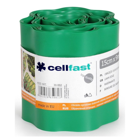 Obrzeże trawnikowe faliste zielone 15cmx9m Cellfast Obrzeże trawnikowe faliste zielone 15cmx9m Cellfast
