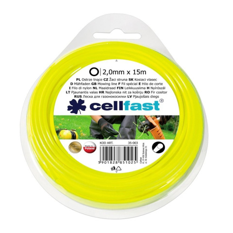 Żyłka do Podkaszarek Okrągła 2,0mm x 15mb Cellfast Żyłka do Podkaszarek Okrągła 2,0mm x 15mb Cellfast