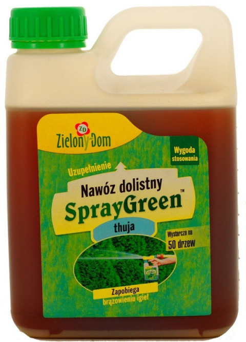 Nawóz SprayGreen do Thui przeciwbrązowieniu igie Zielony Domł Nawóz SprayGreen do Thui przeciwbrązowieniu igie Zielony Domł