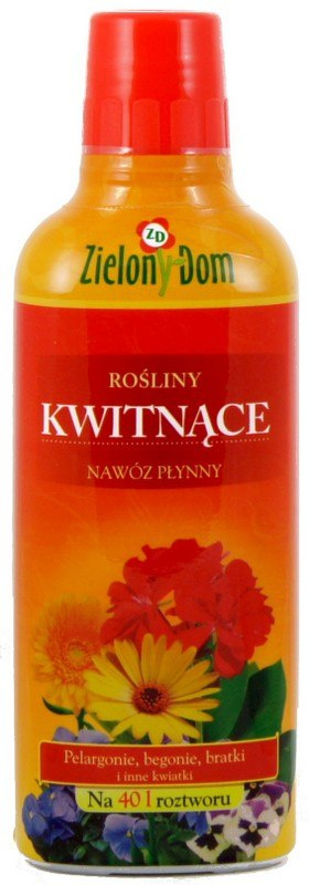 Nawóz mineralny w plynie do roślin kwitnących Zielony Dom Nawóz mineralny w plynie do roślin kwitnących Zielony Dom