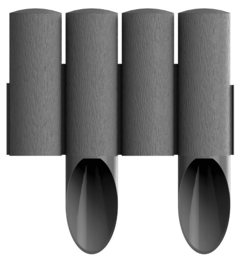 Obrzeże palisada 25,5cm/2,3m grafitowa STANDARD Cellfast z trwałego tworzywa Obrzeże palisada 25,5cm/2,3m grafitowa STANDARD Cellfast z trwałego tworzywa