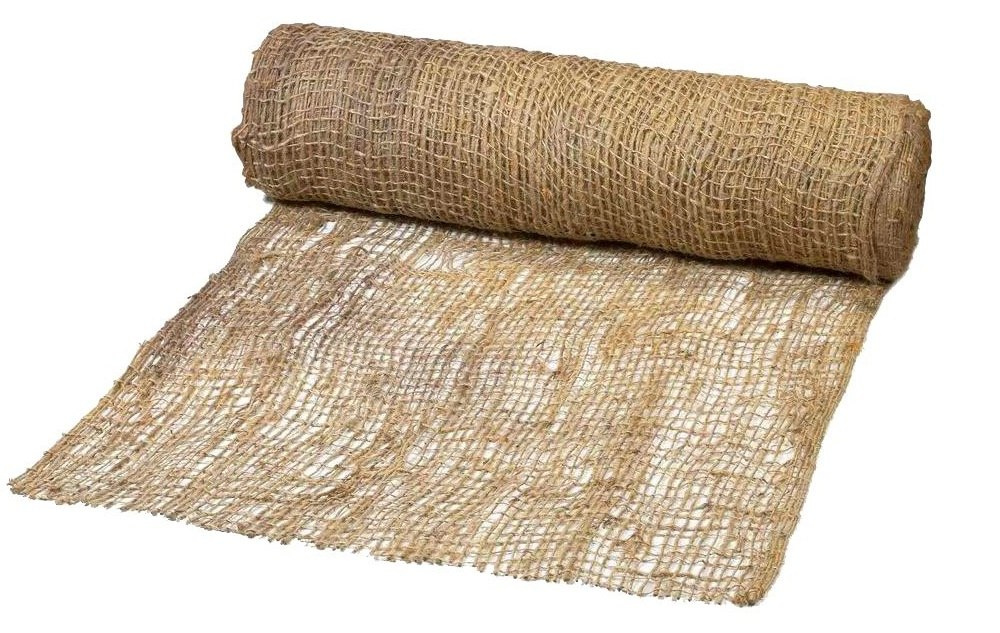 Tkanina Jutowa Siatka 100cm x 100mb 105g/m2 Rolka Tkanina Jutowa Siatka 100cm x 100mb 105g/m2 Rolka