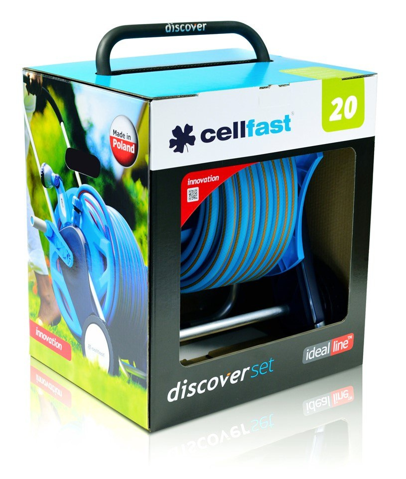 Wózek na wąż ZESTAW DISCOVER 20m z końcówkami Cellfast Wózek na wąż ZESTAW DISCOVER 20m z końcówkami Cellfast