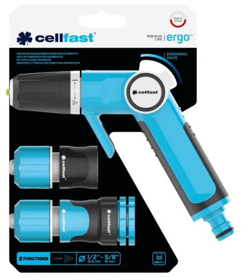 Zestaw ze zraszaczem pistolet.1/2" EROG ergonomiczny Cellfast