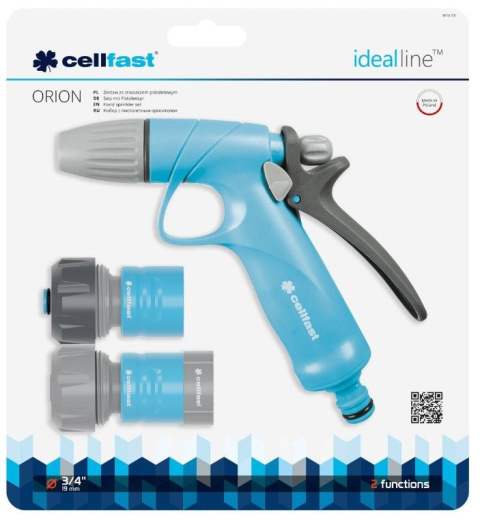 Zestaw ze zraszaczem pistoletowym 3/4" z przyłączem gwint wewnętrzny Cellfast Zestaw ze zraszaczem pistoletowym 3/4" z przyłączem gwint wewnętrzny Cellfast