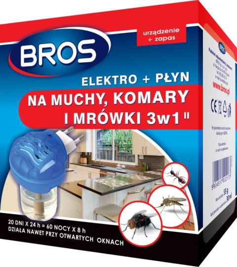 Elektrofumigator z płynem na komary Bros
