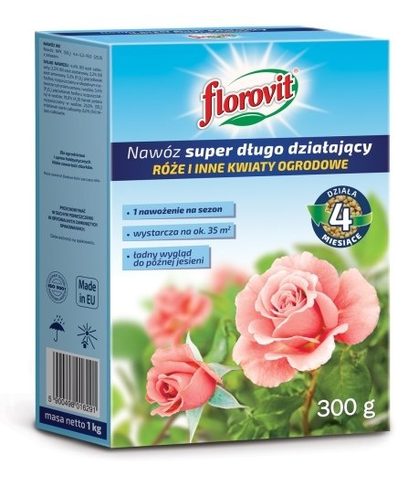 Nawóz o przedłużonym działaniu do róż i innych rośłin kwitnących Florovit Nawóz o przedłużonym działaniu do róż i innych rośłin kwitnących Florovit