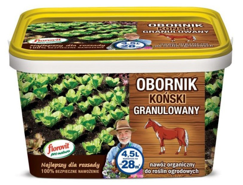 Nawóz naturalny obornik koński granulowany Florovit