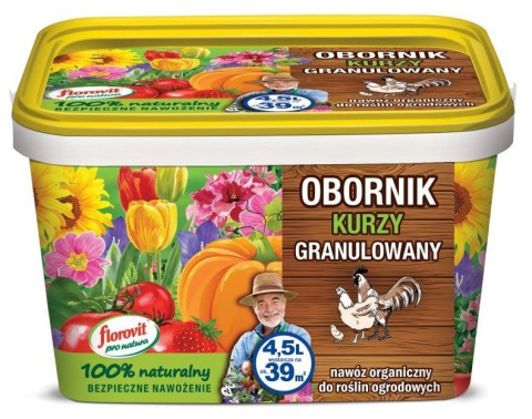 Nawóz naturalny obornik kurzy granulowany Florovit Nawóz naturalny obornik kurzy granulowany Florovit