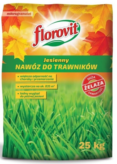 Nawóz jesienny poprawiający kondycję trawnika Florovit Nawóz jesienny poprawiający kondycję trawnika Florovit