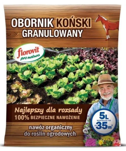 Nawóz naturalny obornik koński granulowany Florovit