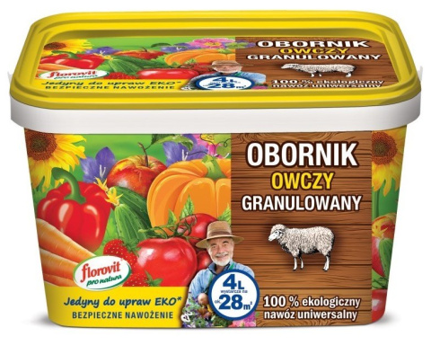 Nawóz naturalny obornik owczy granulowany Florovit Nawóz naturalny obornik owczy granulowany Florovit