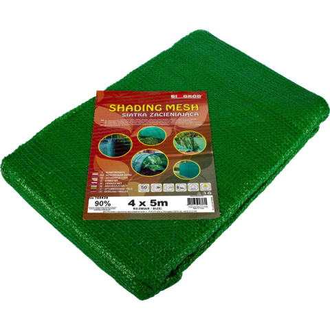 Siatka Cieniująca Zielona 50g/m2 400cm x 5mb 60% Zacienienia Bioogród Siatka Cieniująca Zielona 50g/m2 400cm x 5mb 60% Zacienienia Bioogród