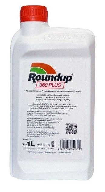 Roundup 360 Plus SL 1L Środek Chwastobójczy Na Chwasty Jednoliścienne i Dwuliścienne Monsanto