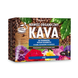 Nawóz Do Roślin w Domu Na Balkonie i Ogrodzie z Łusek Kawy Organiczny Sypki 3kg Kava