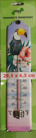 Termometr Zewnętrzny Dekoracyjny Tukan 29,5cm x 6,5cm MAK0235 GardenLine