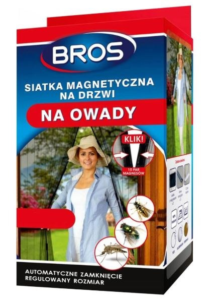 Moskitiera Siatka Przeciw Owadom Do Drzwi 160cm x 220cm Biała BROS Moskitiera Siatka Przeciw Owadom Do Drzwi 160cm x 220cm Biała BROS