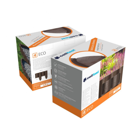 Palisada ogrodowa 4 elementów brąz ECO odporna na promieniowanie UV Cellfast