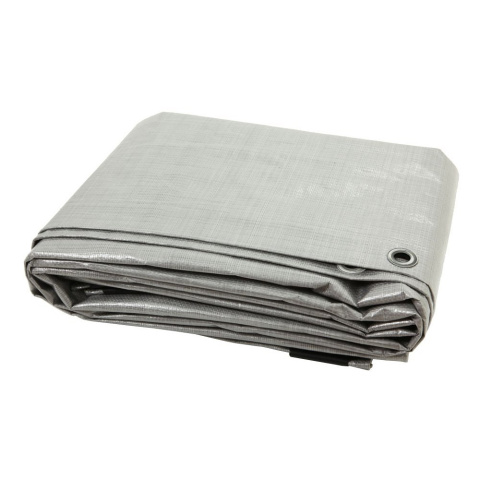 Plandeka okryciowa 2x3 srebrna gruba 160g/m2 odporna na warunki atmosferyczne