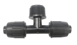 Trójnik Złączka QJ 16 mm-3/4"-16 mm Wciskano Skręcana