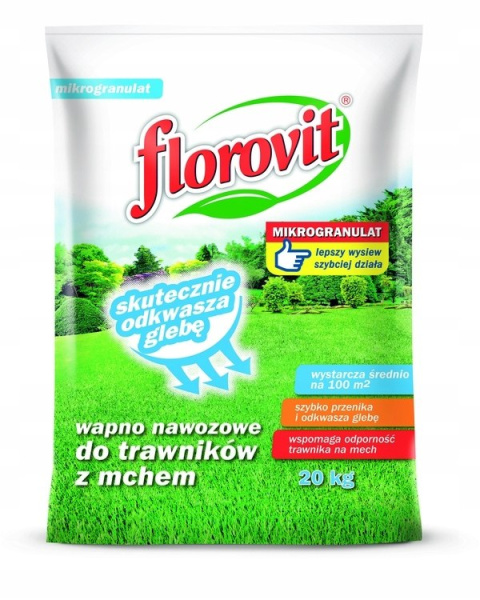 Wapno odkwaszające do trawników z mchem Florovit Wapno odkwaszające do trawników z mchem Florovit