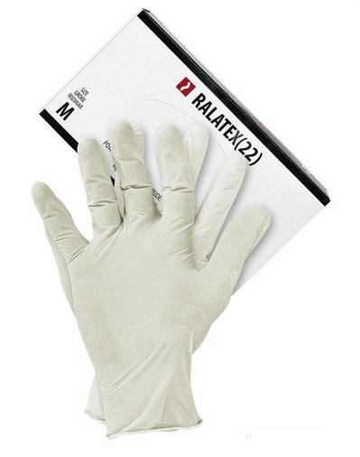 Rękawice Ochronne Lateksowe Białe XL-(10) 100szt. RALATEX(22) W Reis