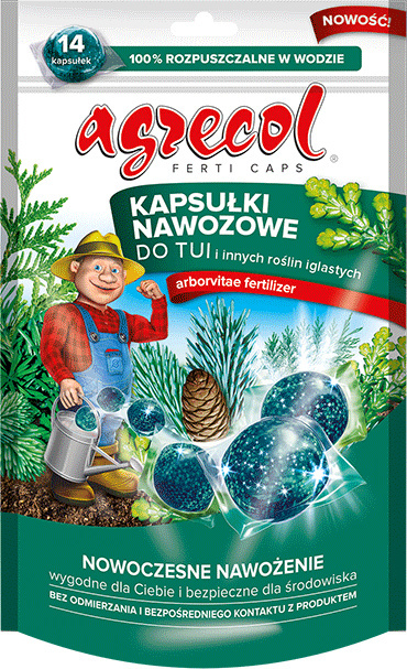Kapsułki nawozowe do tui I innych roślin iglastych 210g Agrecol Kapsułki nawozowe do tui I innych roślin iglastych 210g Agrecol