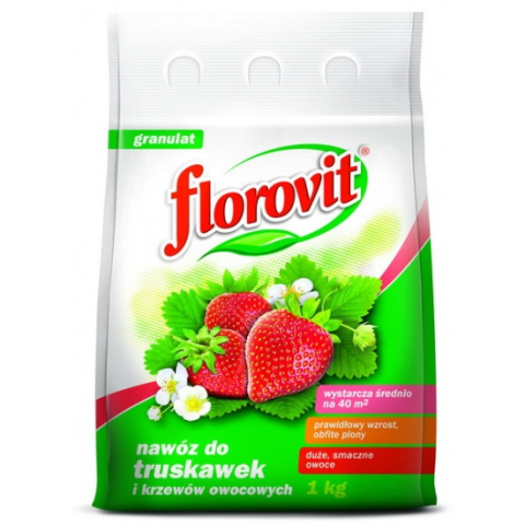 Nawóz Do Truskawek i Krzewów Owocowych Mineralny Granulat 1kg Worek Florovit Nawóz Do Truskawek i Krzewów Owocowych Mineralny Granulat 1kg Worek Florovit
