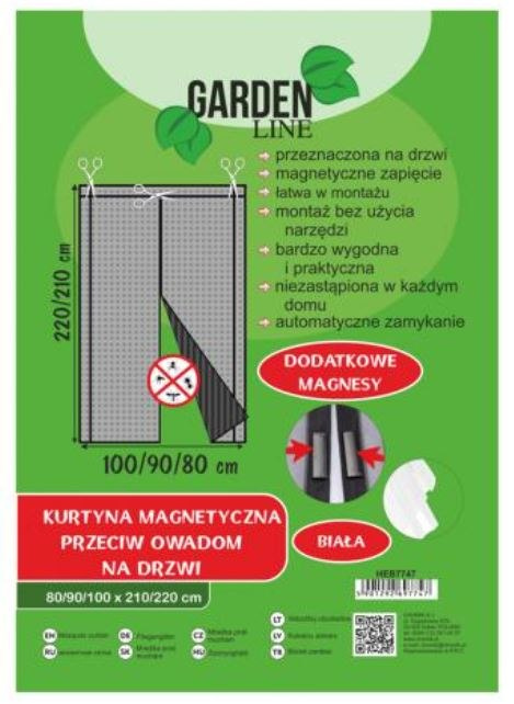 Siatka Kurtyna Magnetyczna Przeciw Owadom na Drzwi Biała Siatka Kurtyna Magnetyczna Przeciw Owadom na Drzwi Biała