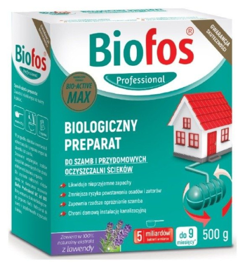 Biofos Preparat Biologiczny Do Szamb i Oczyszczalni Ścieków Proszek 500g Inco
