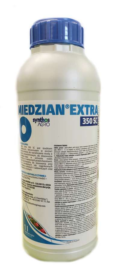 Miedzian Extra 350 BC 1000ml Fungicyd Środek Grzybobójczy Do Zwalczania Chorób Grzybowych w Uprawach Roślin Synthos Agro Miedzian Extra 350 BC 1000ml Fungicyd Środek Grzybobójczy Do Zwalczania Chorób Grzybowych w Uprawach Roślin Synthos Agro