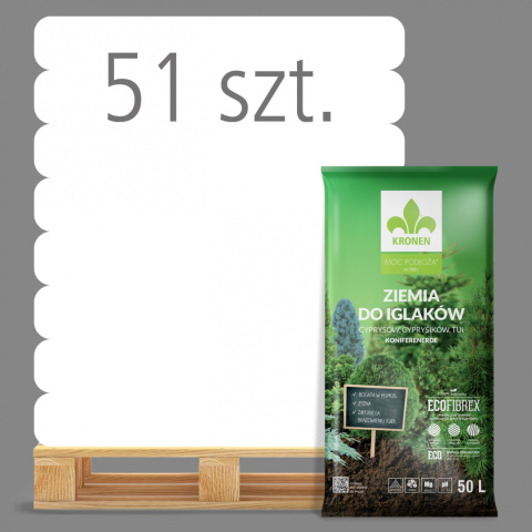 Ziemia Ogrodnicza Do Iglaków 50l x 51szt Kronen Ziemia Ogrodnicza Do Iglaków 50l x 51szt Kronen