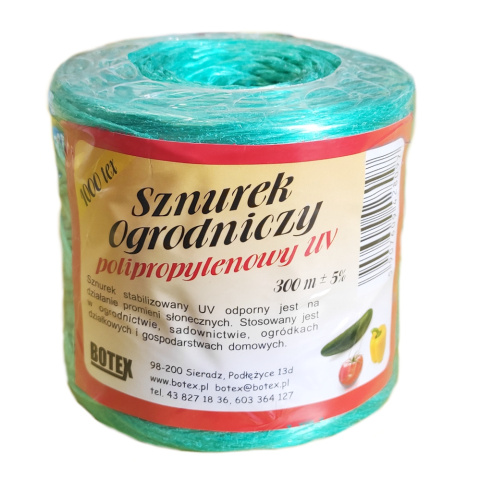 Sznurek Ogrodniczy TEX 1000 Polipropylenowy UV 300mb Botex Sznurek Ogrodniczy TEX 1000 Polipropylenowy UV 300mb Botex
