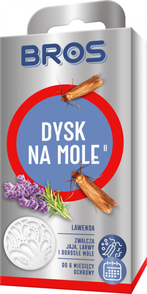 Dysk Na Mole Odzieżowe Dorosłe Jaja i Larwy o Zapachu Lawendy Bros Dysk Na Mole Odzieżowe Dorosłe Jaja i Larwy o Zapachu Lawendy Bros