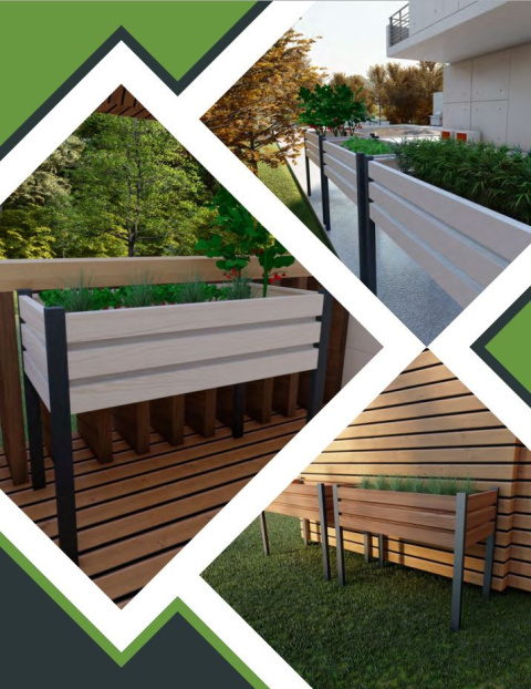 Kwietnik Rabata Ogrodowa 200cm x 50cm x 40cm Metalowa Antracyt KD4 Garden Steel Kwietnik Rabata Ogrodowa 200cm x 50cm x 40cm Metalowa Antracyt KD4 Garden Steel