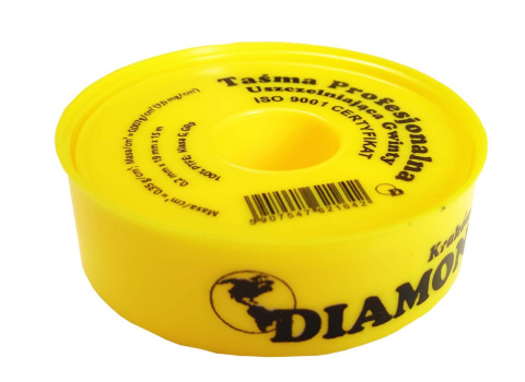 Taśma Teflonowa Uszczelniająca 19mm x 0,2mm x 15mb Diamond