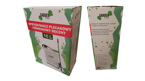 Opryskiwacz Cisnieniowy Plecakowy 16l z Lancą i Regulowana Dysza AOK5061 GardenLine