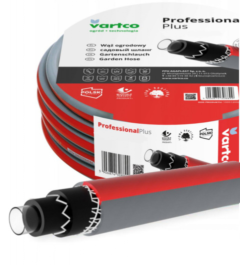 Wąż Ogrodowy 1/2" Sześcio Warstwowy 50mb Professional Plus Vartco