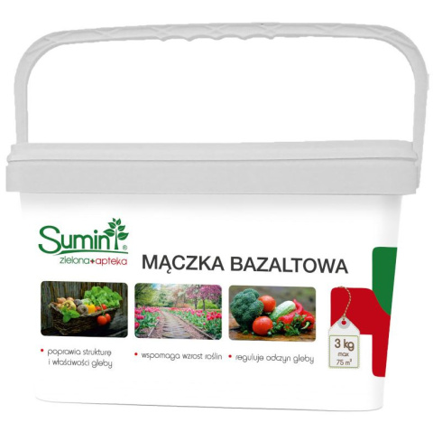 Mączka Bazaltowa Do Warzyw i Owoców Mineralna Pylista 3kg Sumin