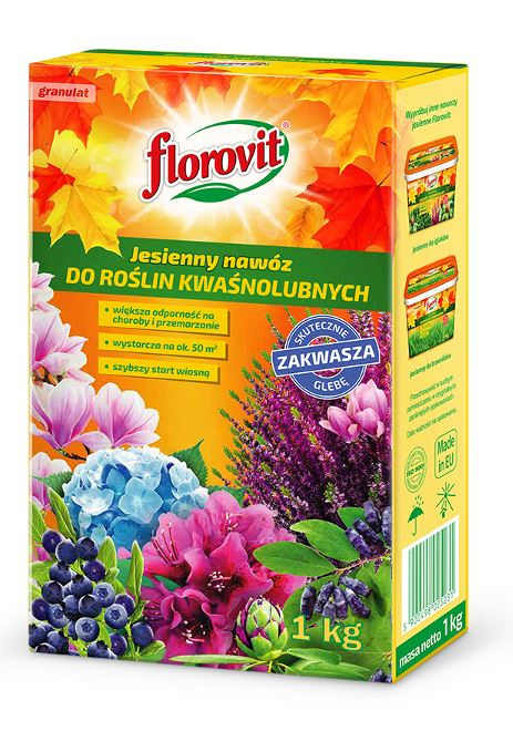 Nawóz Do Roślin Kwaśnolubnych Jesienny Mineralny Granulat 1kg Florovit Nawóz Do Roślin Kwaśnolubnych Jesienny Mineralny Granulat 1kg Florovit