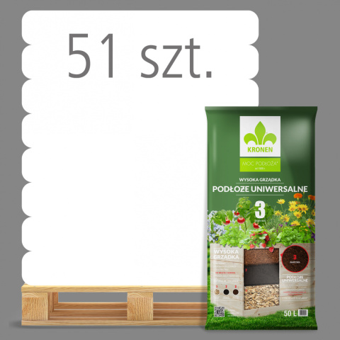 Podłoże Ogrodnicze Uniwersalne Wysoka Grządka 3 Warstwa 50l x 51szt Kronen Podłoże Ogrodnicze Uniwersalne Wysoka Grządka 3 Warstwa 50l x 51szt Kronen