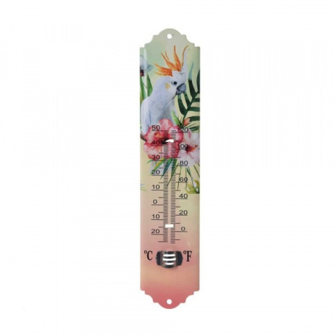 Termometr Zewnętrzny Dekoracyjny Papuga 29,5cm x 6,5cm MAK0228 GardenLine