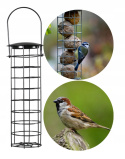 Karmnik Dla Ptaków Metalowy Na Kule Tłuszczowe Wiszący 9cm x 9cm x 26cm Garden&Fun