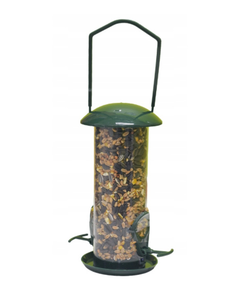 Karmnik Dla Ptaków Plastikowy Na Ziarno Wiszący 18,5 cm x 8,5 cm z Karmą Vital Mix Ziaren Happy Birds Karmnik Dla Ptaków Plastikowy Na Ziarno Wiszący 18,5 cm x 8,5 cm z Karmą Vital Mix Ziaren Happy Birds