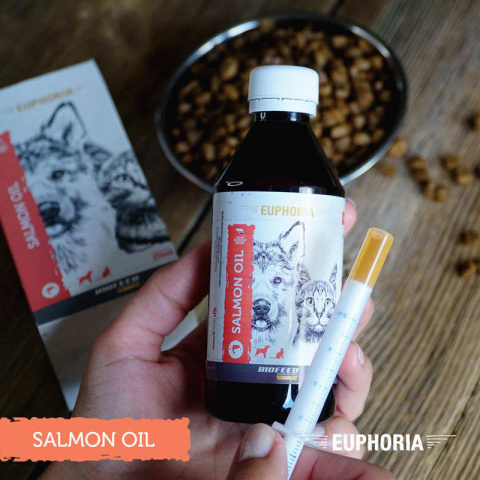 Olej z Łososia Dla Psów i Kotów 250ml Euphoria Salmon Oil Biofeed Olej z Łososia Dla Psów i Kotów 250ml Euphoria Salmon Oil Biofeed