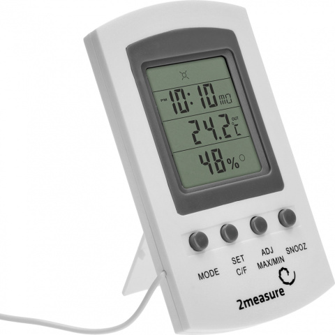 Stacja Pogodowa Elektroniczna Termometr Higrometr Wewnętrzny z Sondą Zewnętrzną Temperatury 170601 2measure Stacja Pogodowa Elektroniczna Termometr Higrometr Wewnętrzny z Sondą Zewnętrzną Temperatury 170601 2measure