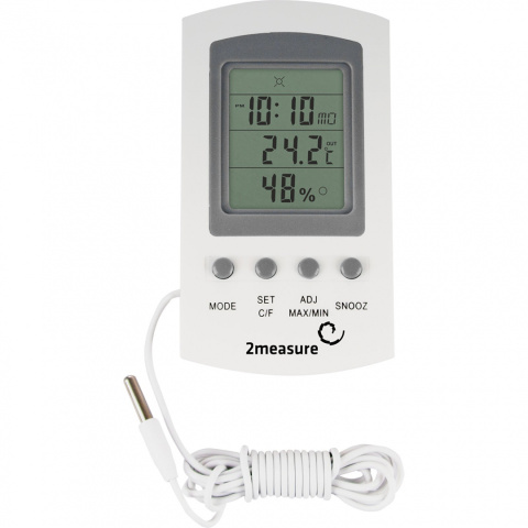Stacja Pogodowa Elektroniczna Termometr Higrometr Wewnętrzny z Sondą Zewnętrzną Temperatury 170601 2measure Stacja Pogodowa Elektroniczna Termometr Higrometr Wewnętrzny z Sondą Zewnętrzną Temperatury 170601 2measure