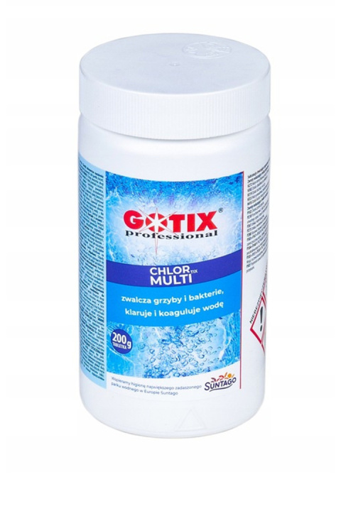 Chlor Do Basenu 80% Multi Tabletki 200g x 5szt 1kg ChlorTix Multi Gotix Chlor Do Basenu 80% Multi Tabletki 200g x 5szt 1kg ChlorTix Multi Gotix