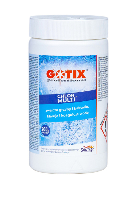 Chlor Do Basenu 80% Multi Tabletki 200g x 5szt 1kg ChlorTix Multi Gotix Chlor Do Basenu 80% Multi Tabletki 200g x 5szt 1kg ChlorTix Multi Gotix