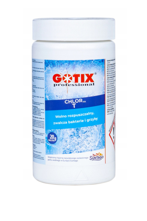 Chlor Do Basenu 90% Tabletki 20g x 50szt 1kg Chlortix T Gotix